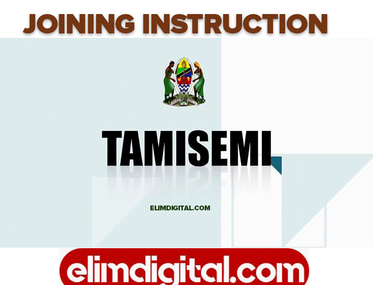 Form Five Joining Instructions 2025